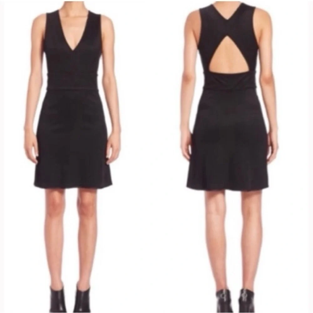 Rag and Bone Astrid Black A-Line Back Cut Out Dress size S - Picture 1 of 10